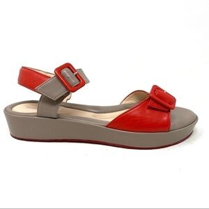 BEAUTIFEEL JO Coral Stone Leather Platform Sandals